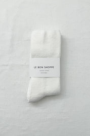 Le Bon Shoppe - Extended Cloud Socks | Classic White