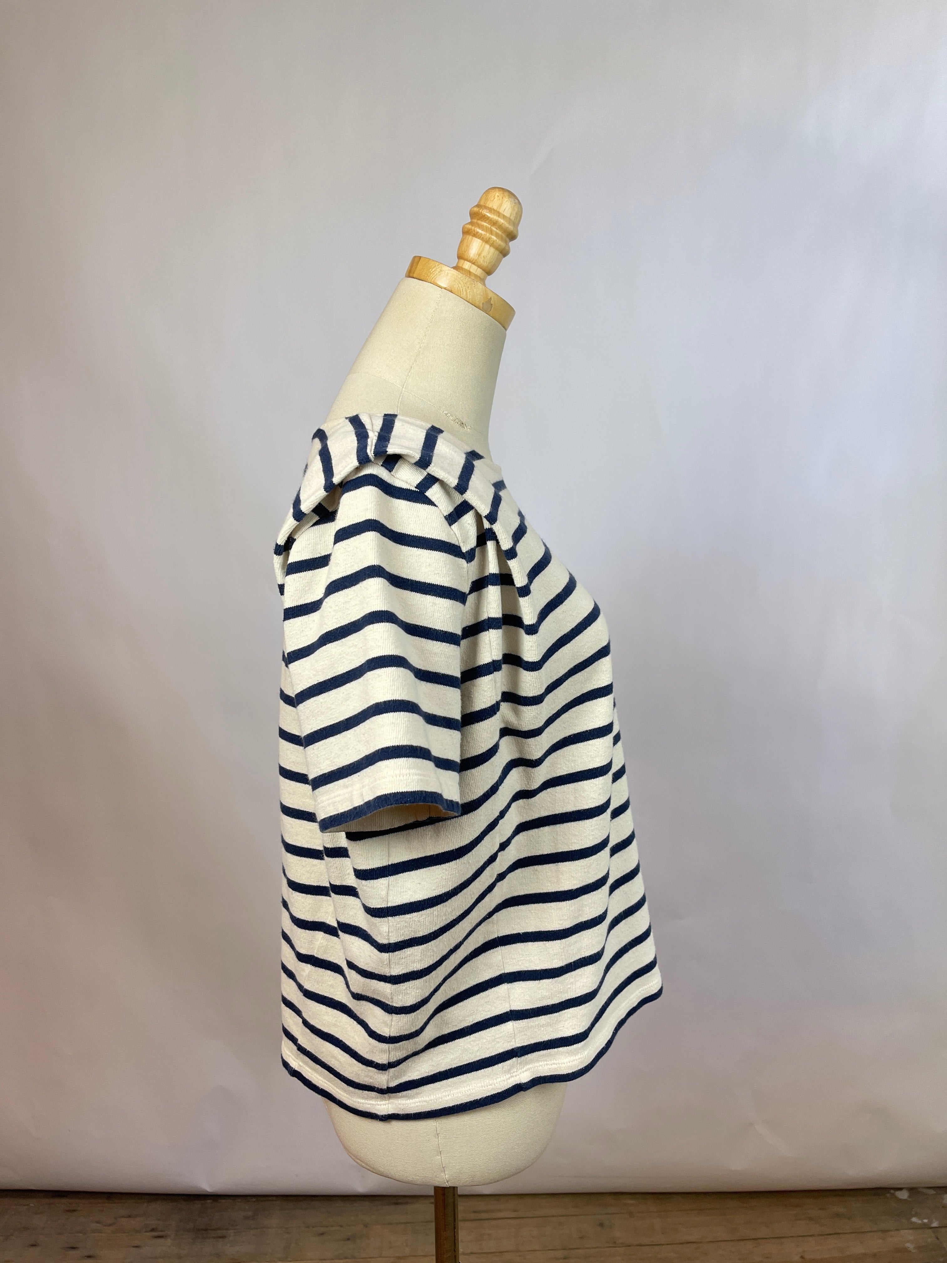 Sezane Boxy Striped Tee (M)