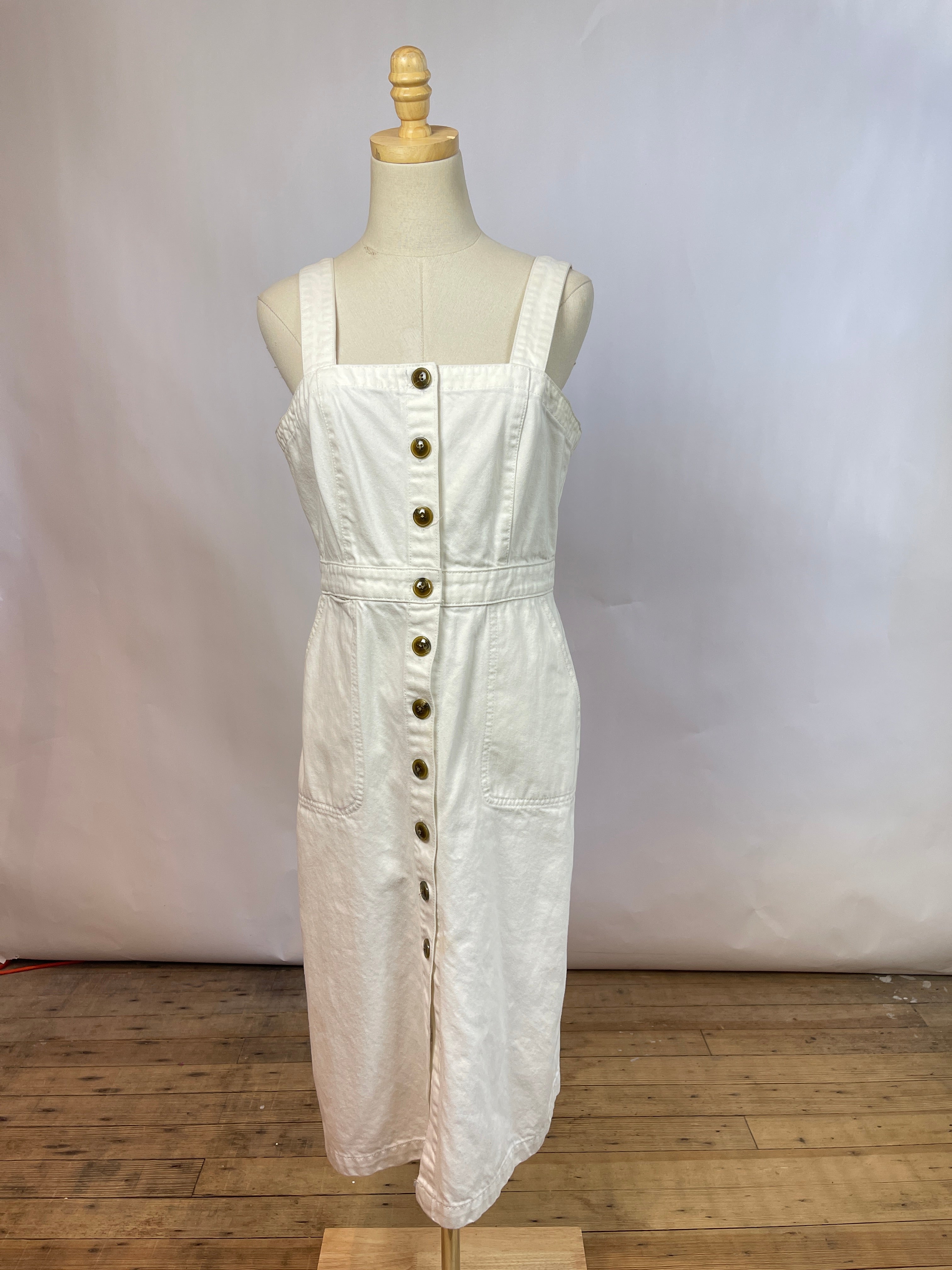 Rachel Antonoff White Denim Dress (10/L)