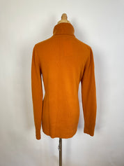 J Crew Orange Cashmere Turtleneck Sweater (L)