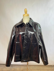 Free People Faux Patent Leather Jacket (M)