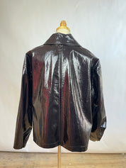 Free People Faux Patent Leather Jacket (M)