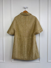 Frances Valentine Marvelous Gold Bow Cape Coat (M)