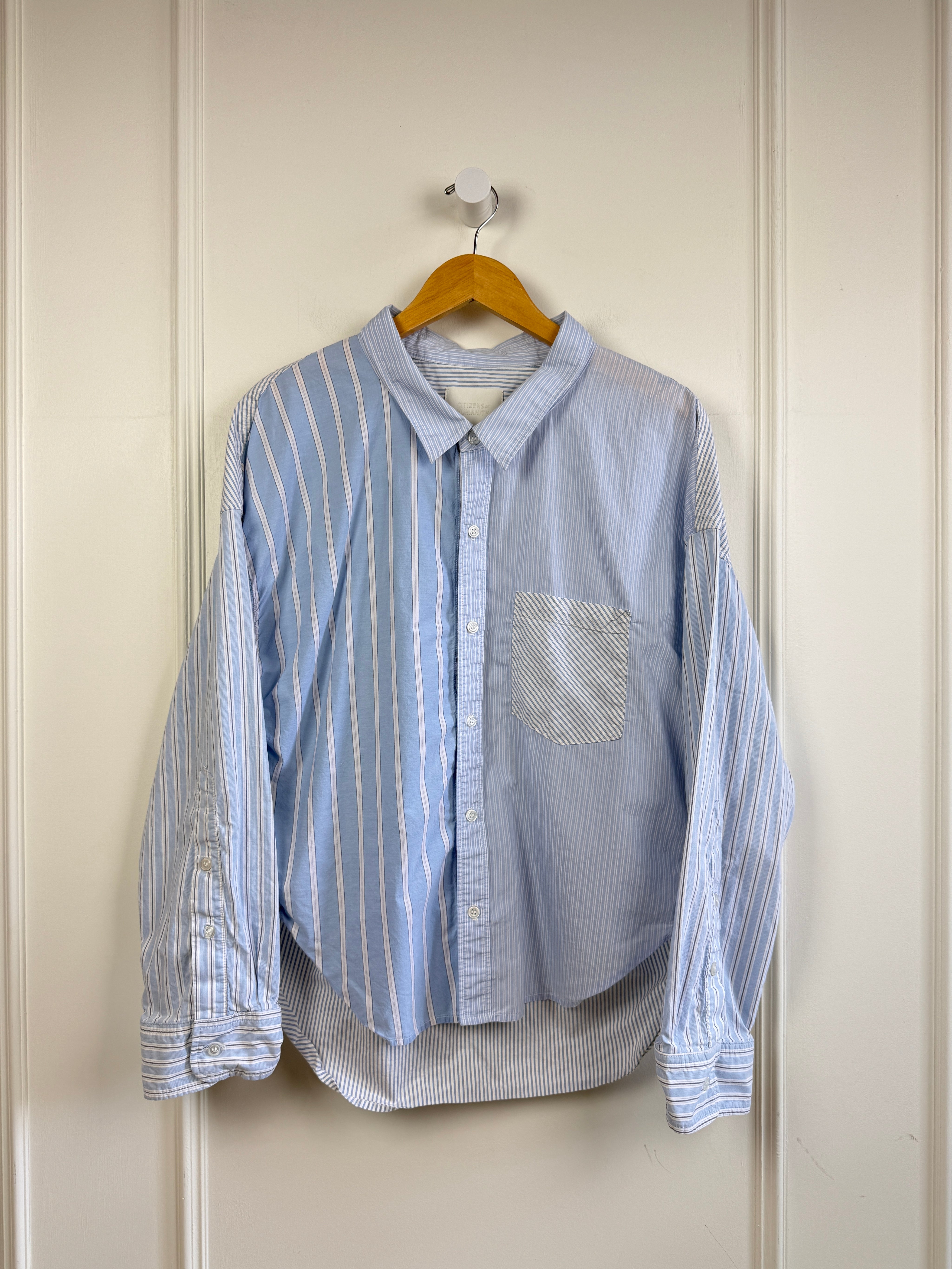 Citizens of Humanity Blue Striped Button Down (S)