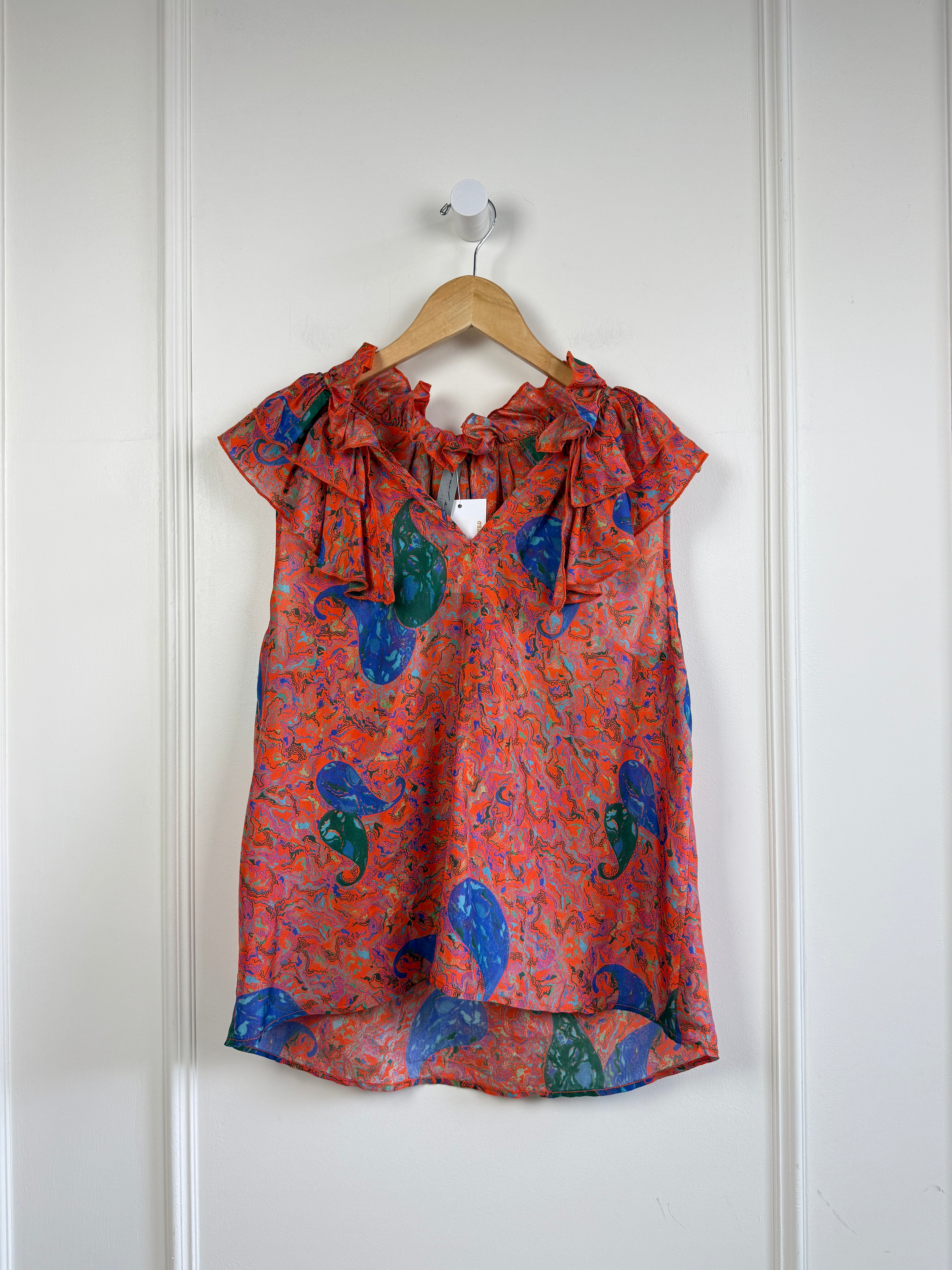 Raquel Allegra Orange Blouse (S)