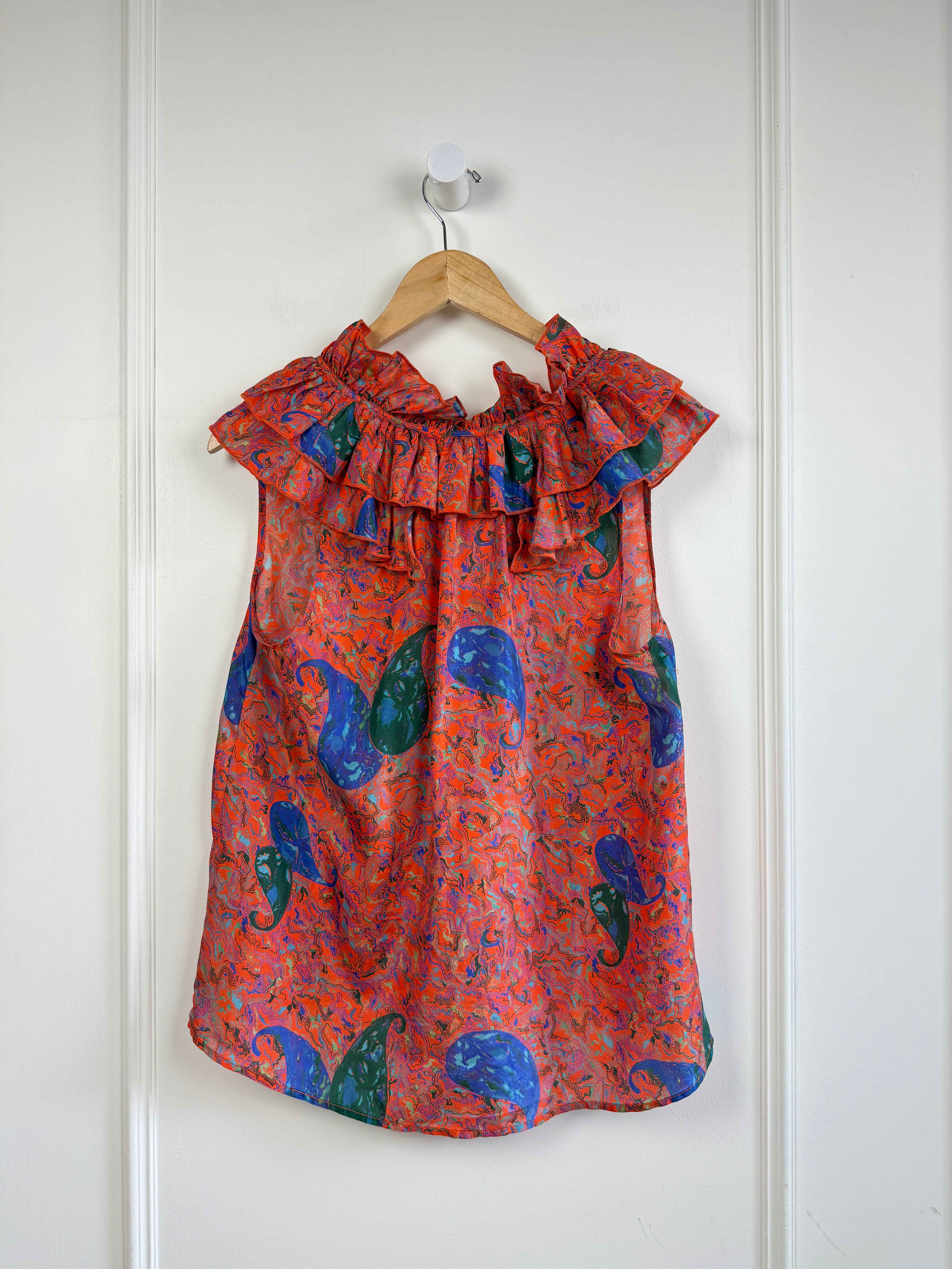 Raquel Allegra Orange Blouse (S)