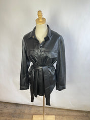 Nanushka Belted Faux Leather Top (M)
