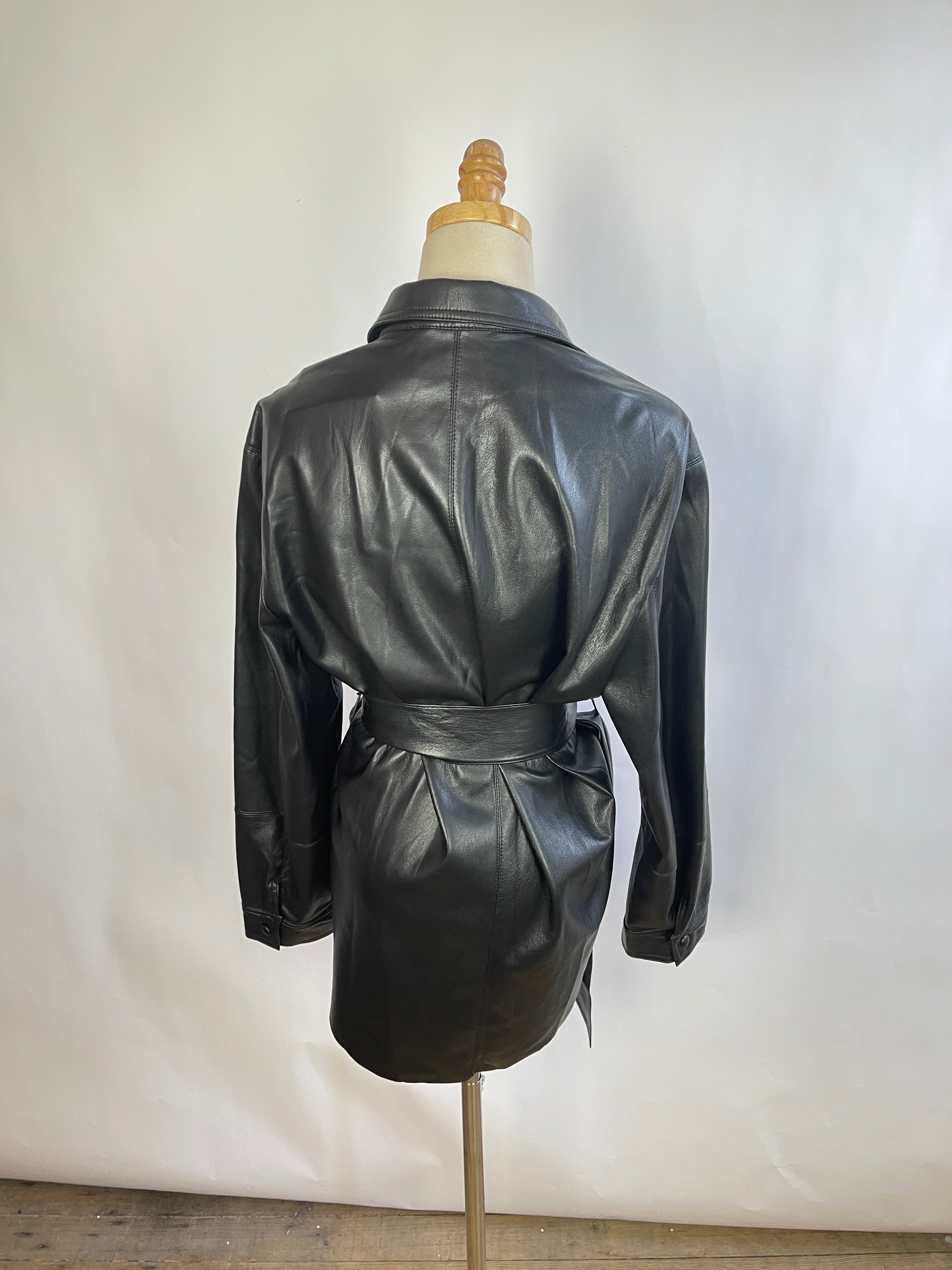 Nanushka Belted Faux Leather Top (M)