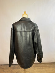 Vintage Black Leather Jacket (L/XL)