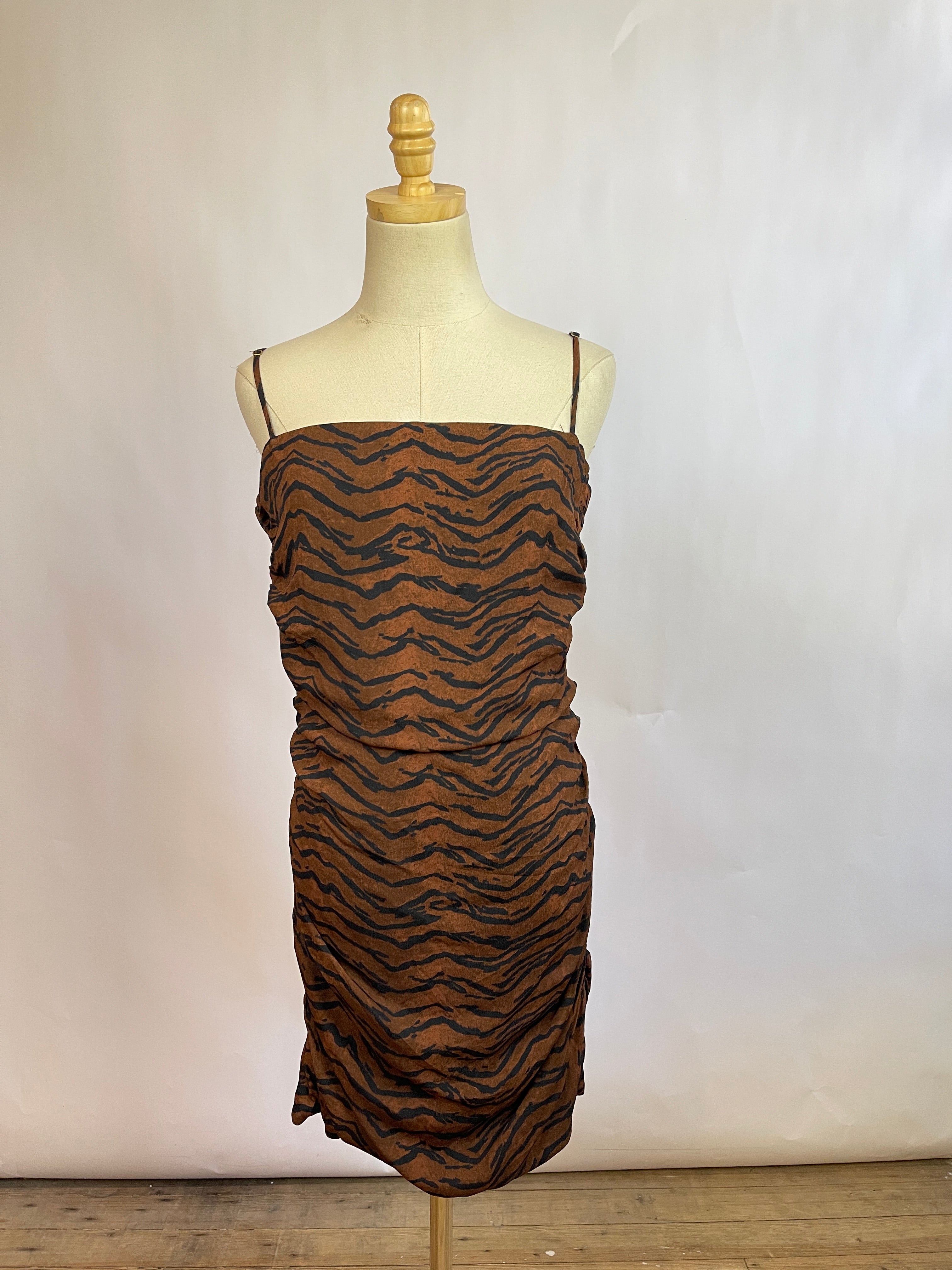 Who What Wear Brown Zebra Dress (L)