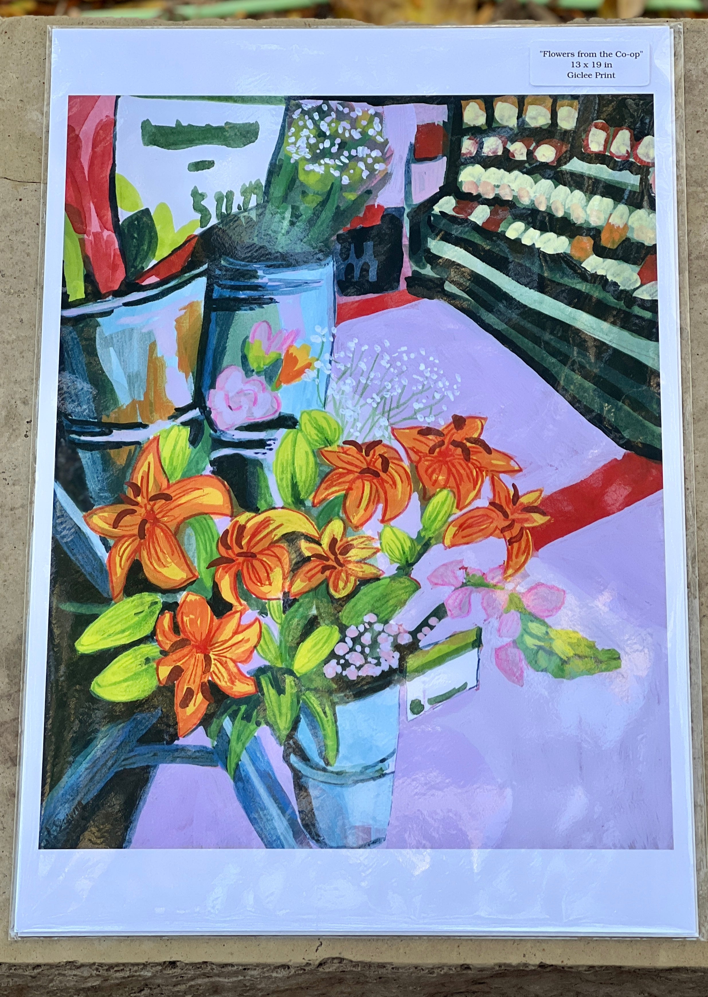 Refuge Studios Iowa City - Flowers from the Co-Op Giclee Print