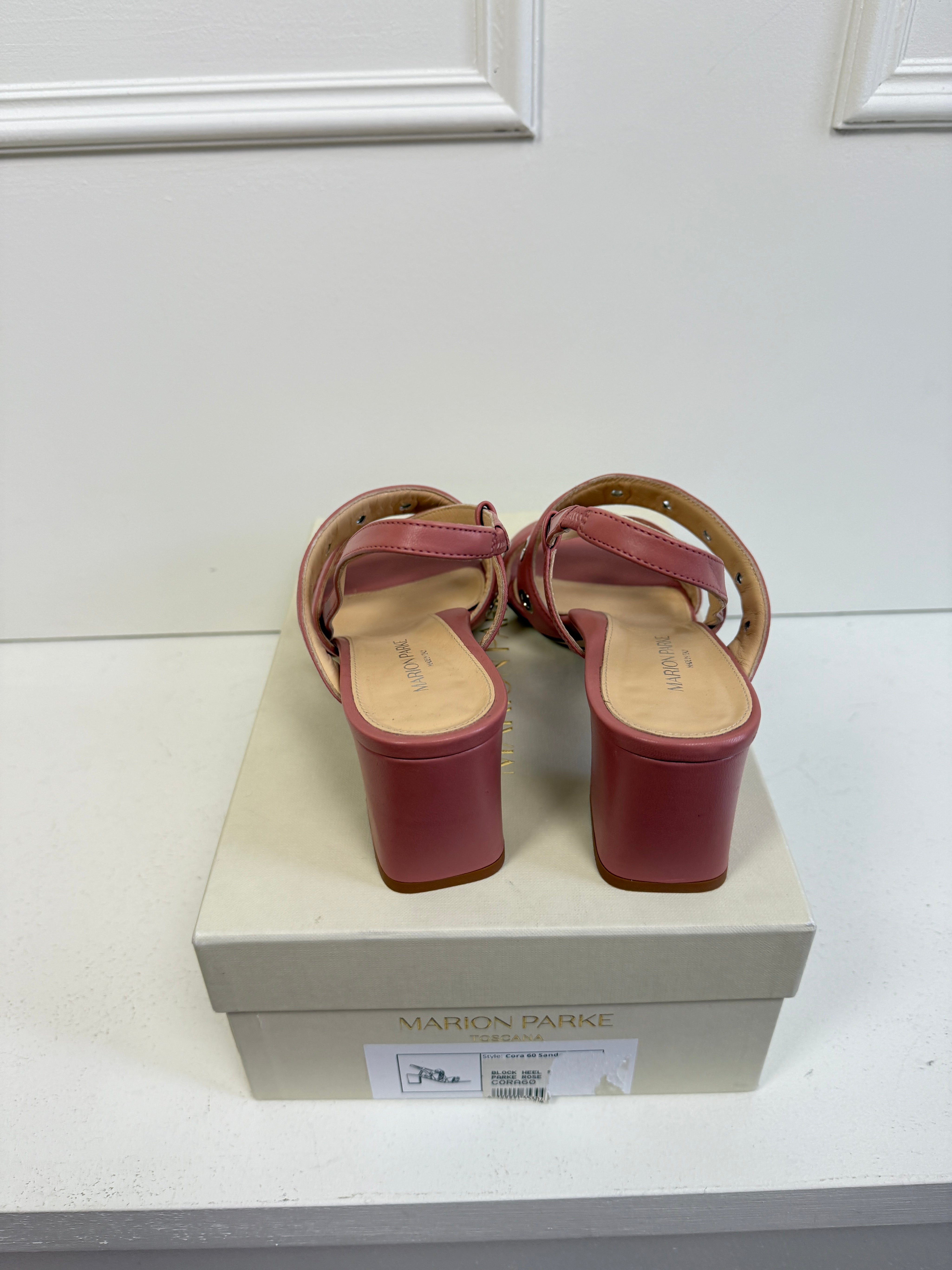 Marion Parke Pink Grommet Block Heels (40)