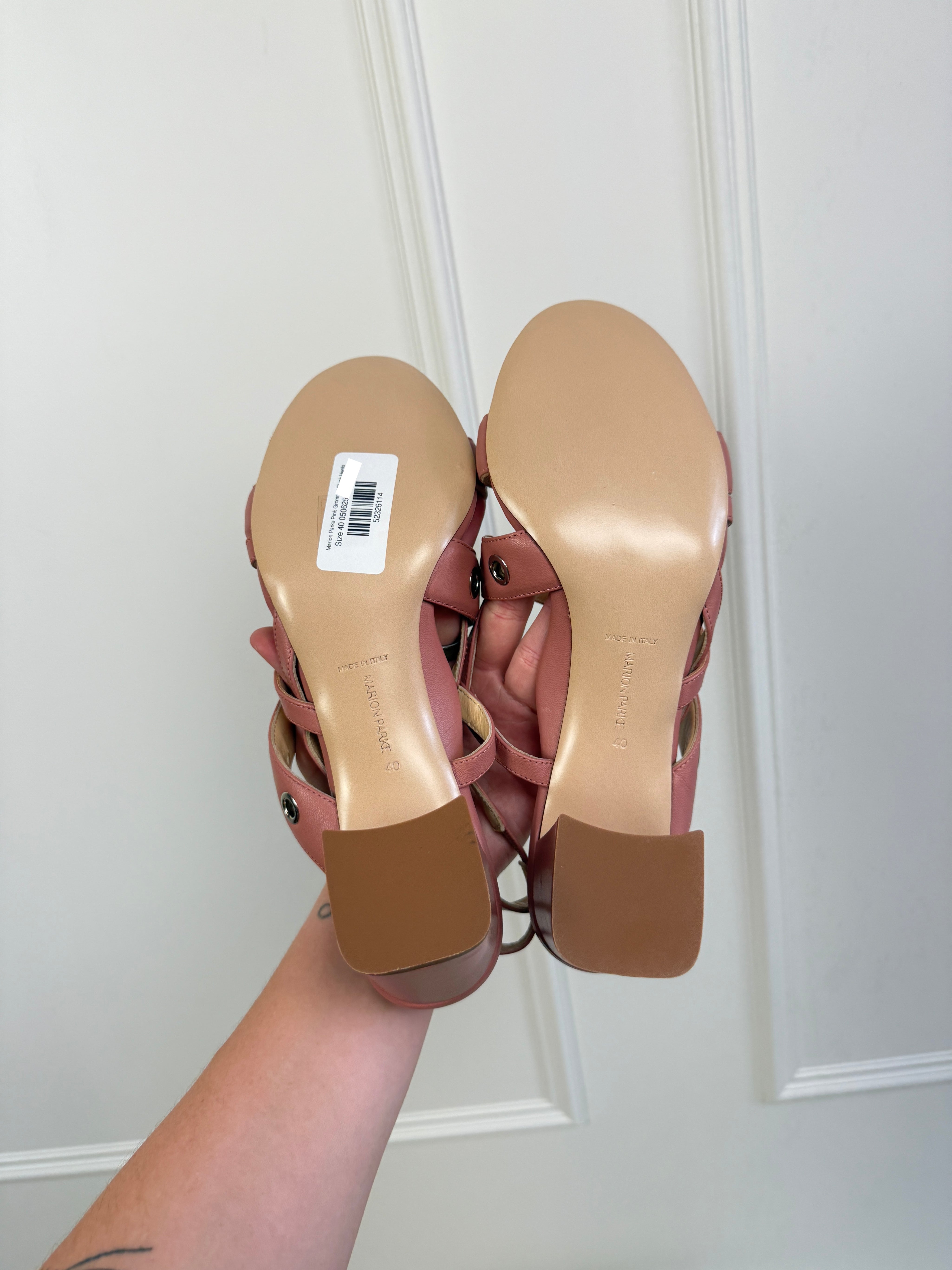 Marion Parke Pink Grommet Block Heels (40)