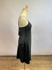 Quince Black Silk Slip (M)