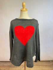 Woolen Ships Heart Sweater (M)