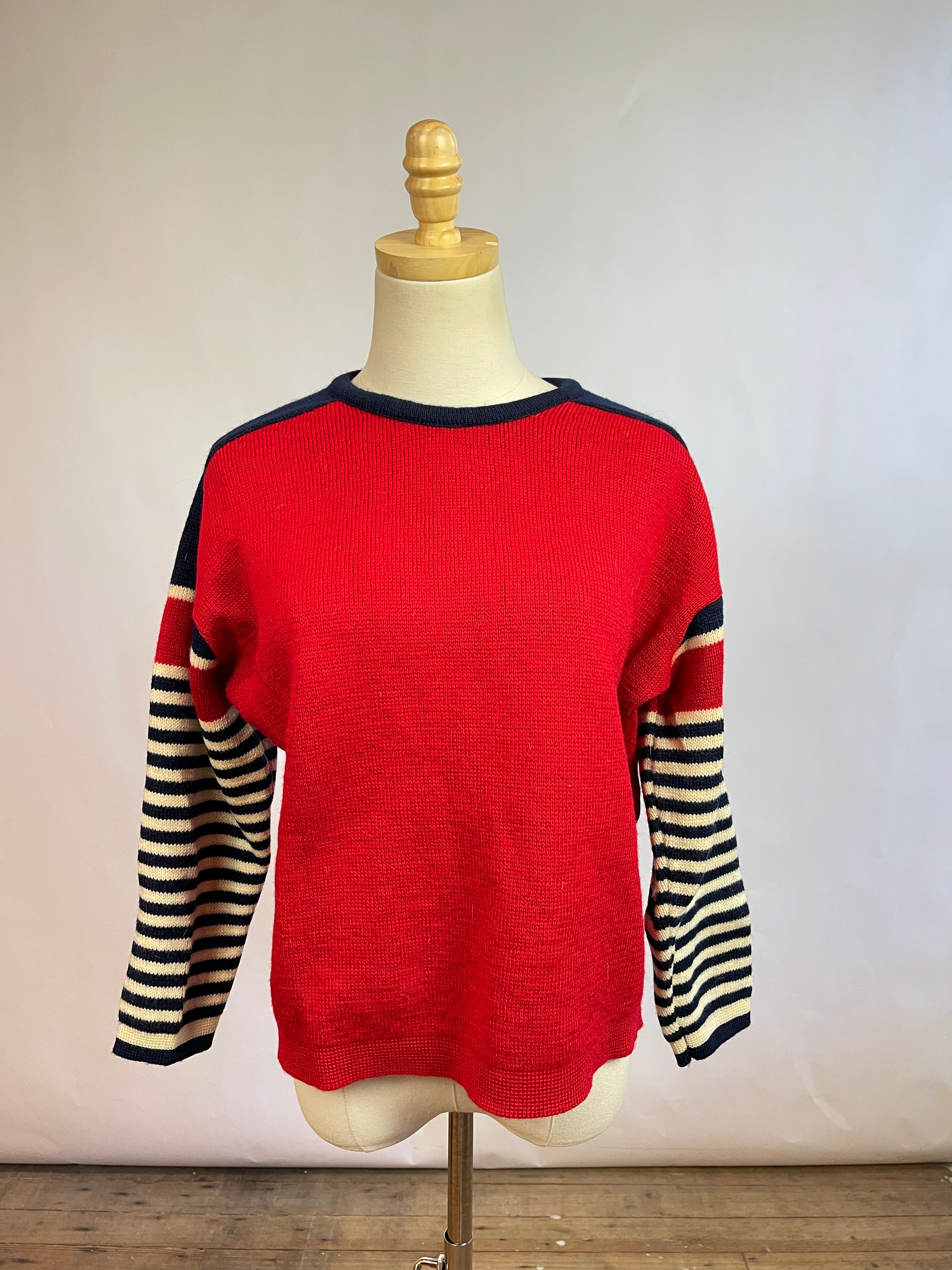 Vintage Red Wool Sweater (M)