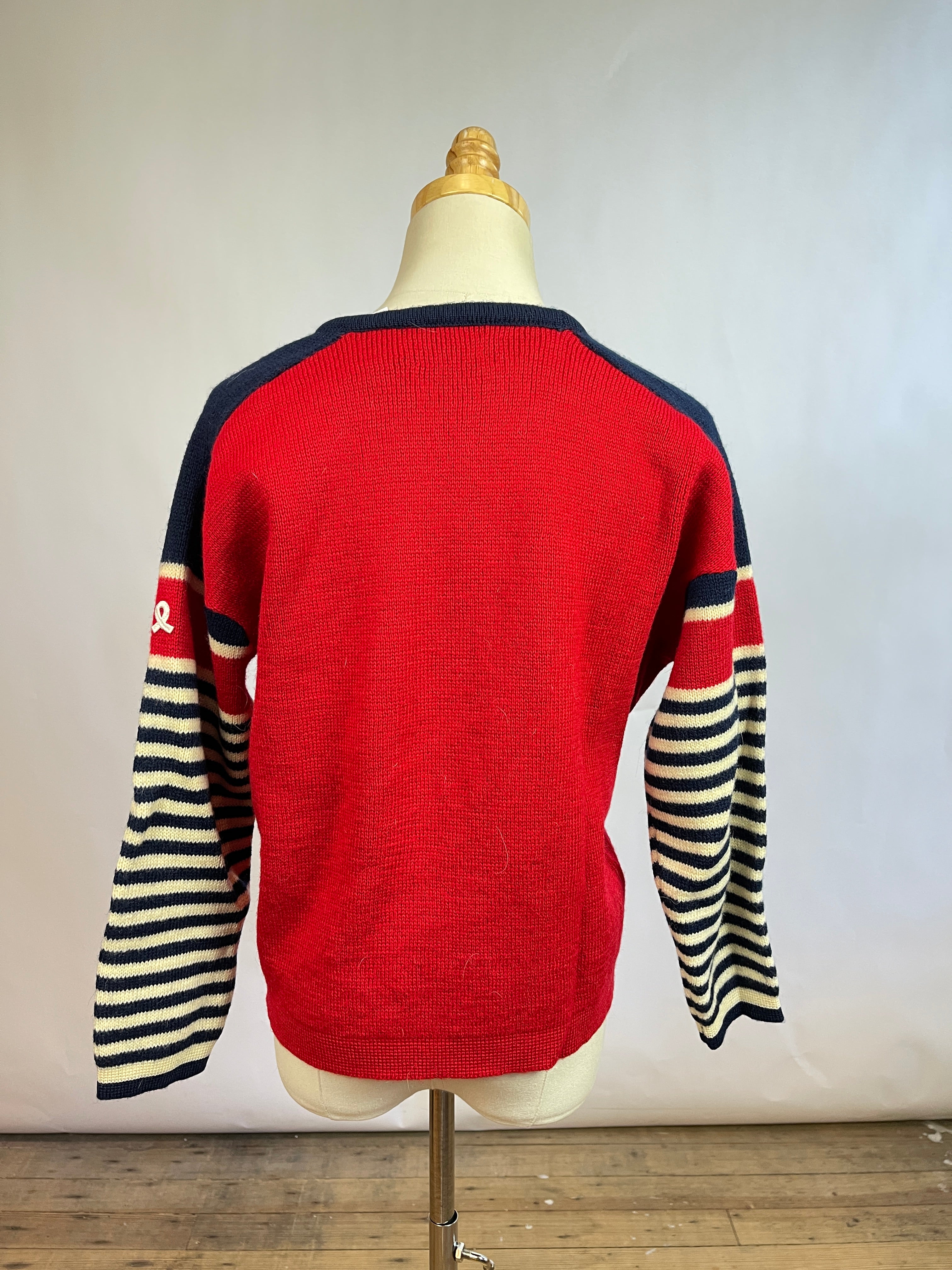 Vintage Red Wool Sweater (M)