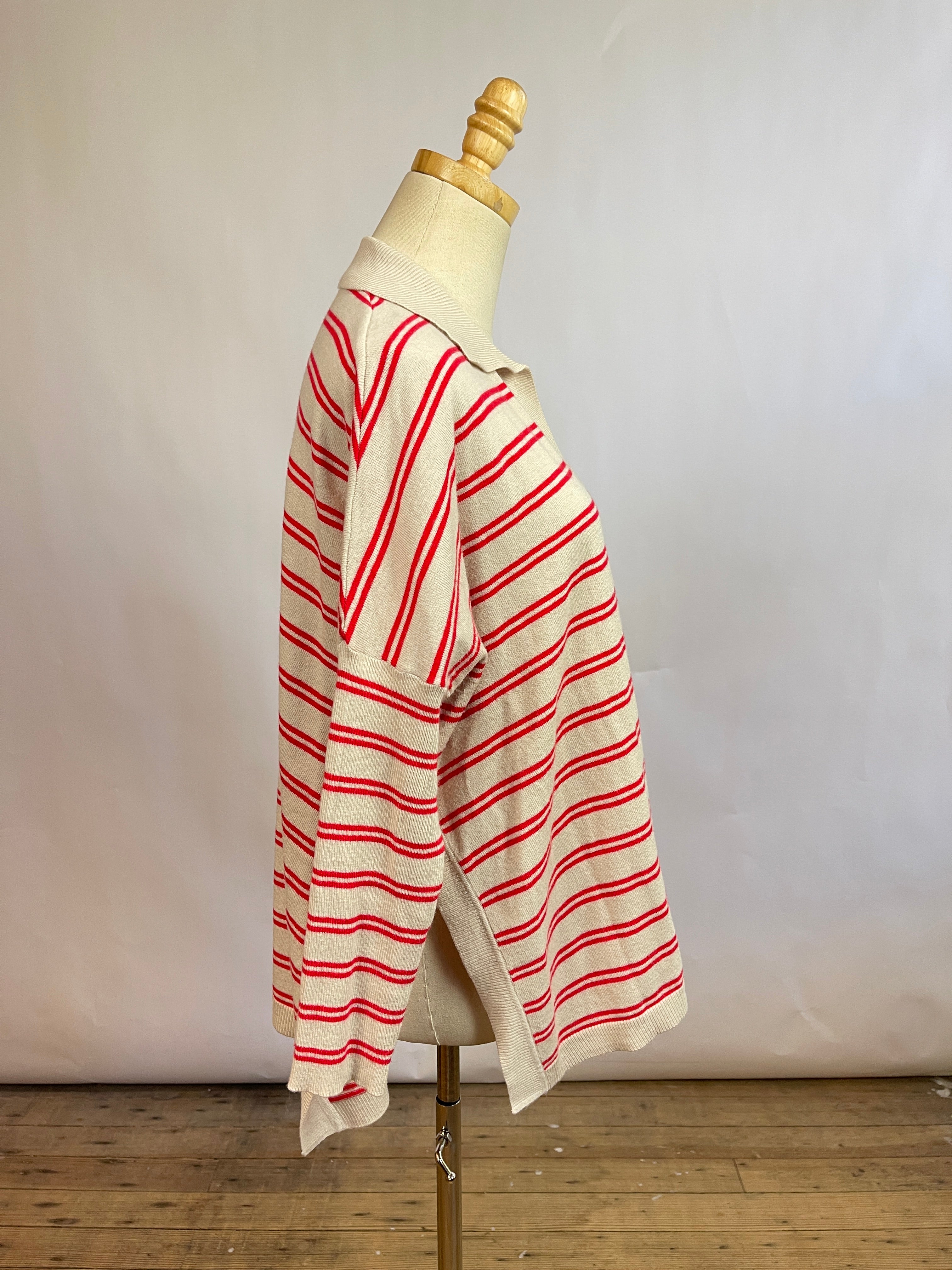 Mersea Red Striped Top (S/M)