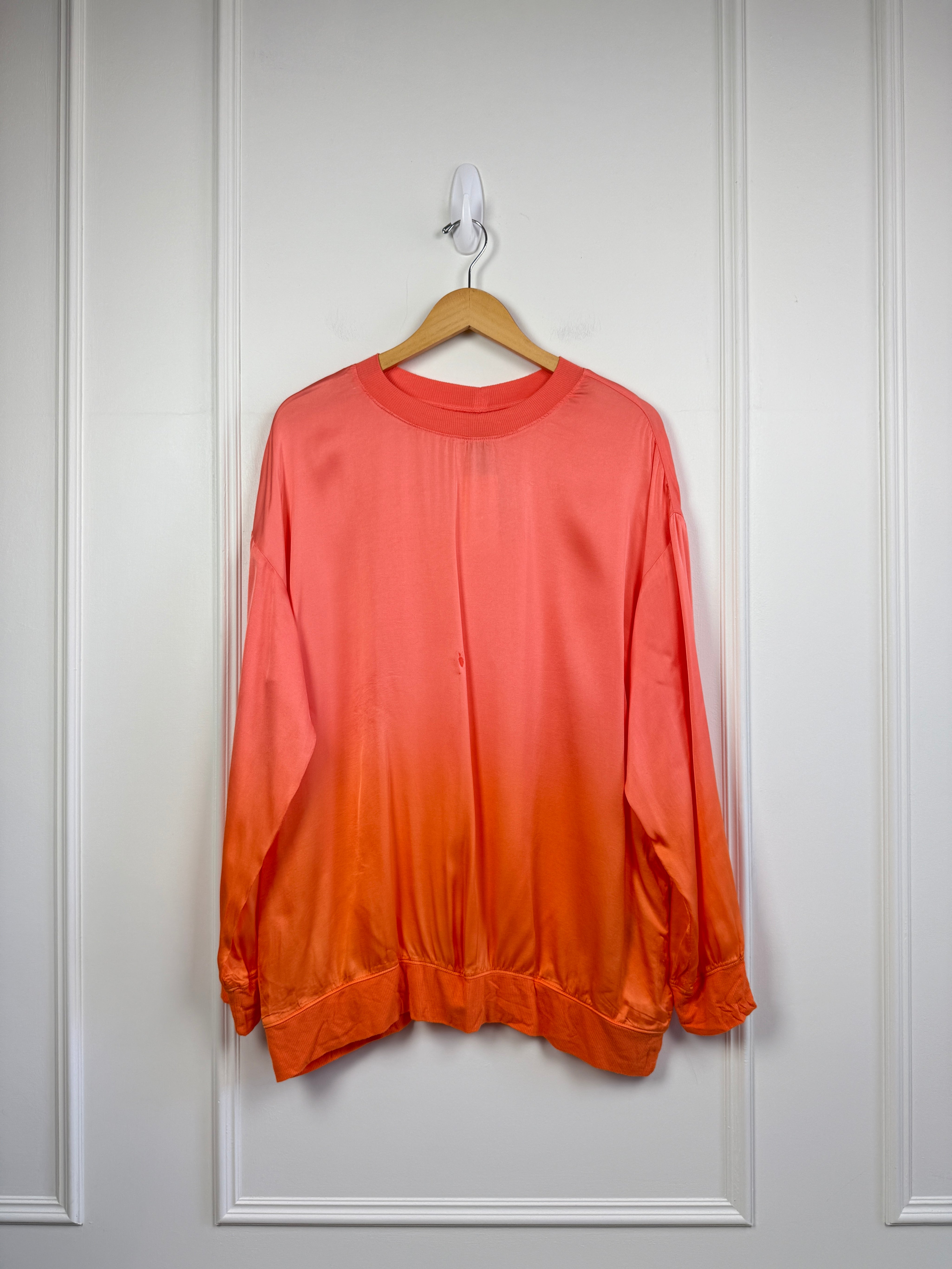 Raquel Allegra Orange Satin Top (S/M)