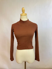 Big Bud Press Brown Crop Turtle Neck (XS)