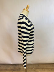 White + Warren Striped Sweater (M)