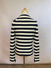 White + Warren Striped Sweater (M)