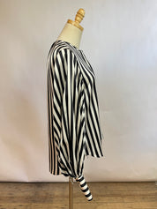 Lee Matthews Striped Silk Blouse (0)