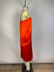 Ports Silk One Shoulder Red Dress (S/4)