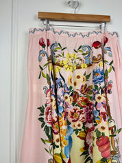 Farm Rio "Garden Terrace Pink Midi Skirt" (XL)