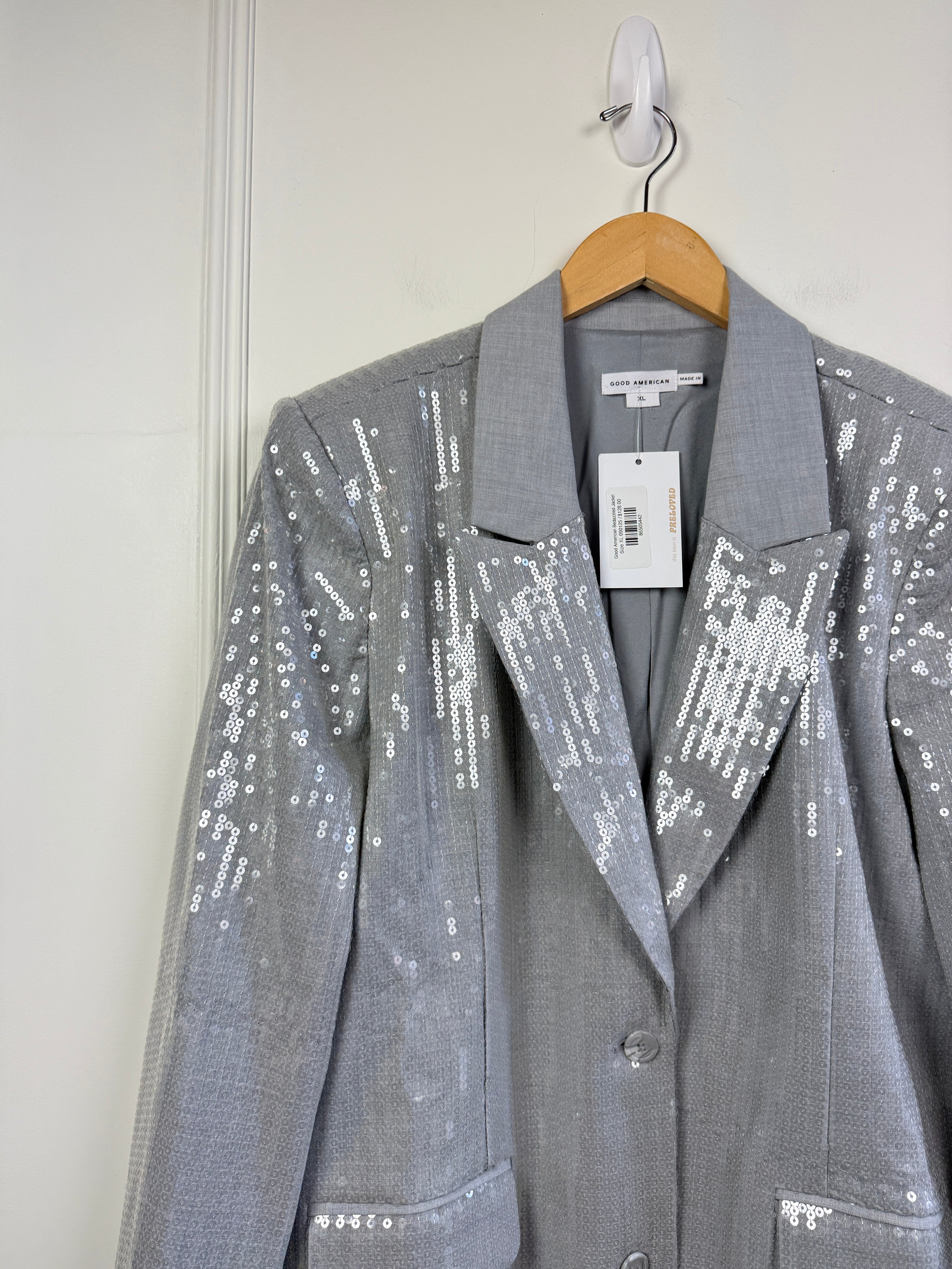 Good American Sequin Jacket (XL)