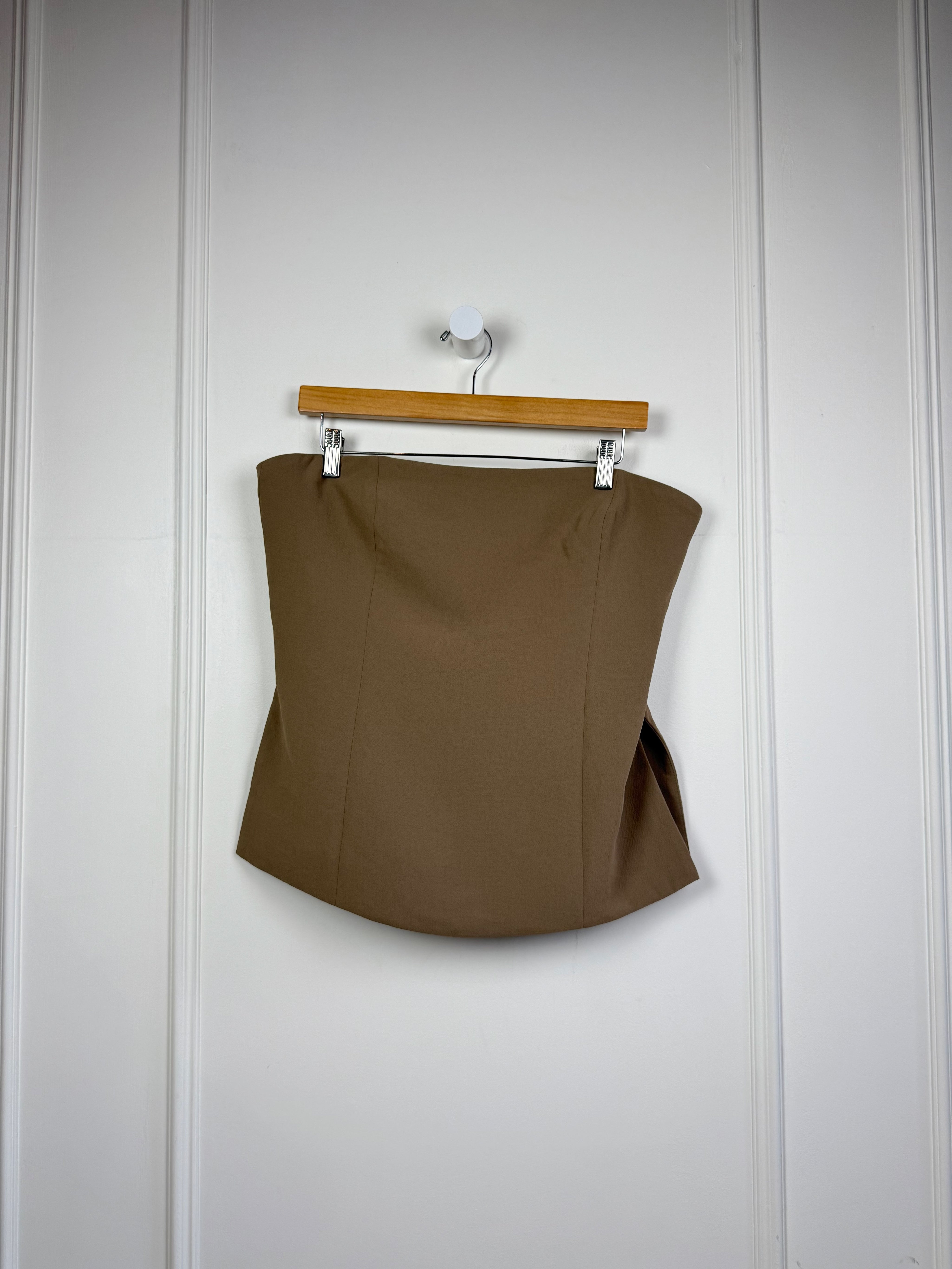 Aritzia Crepe Tan Tube Top (14/XL)