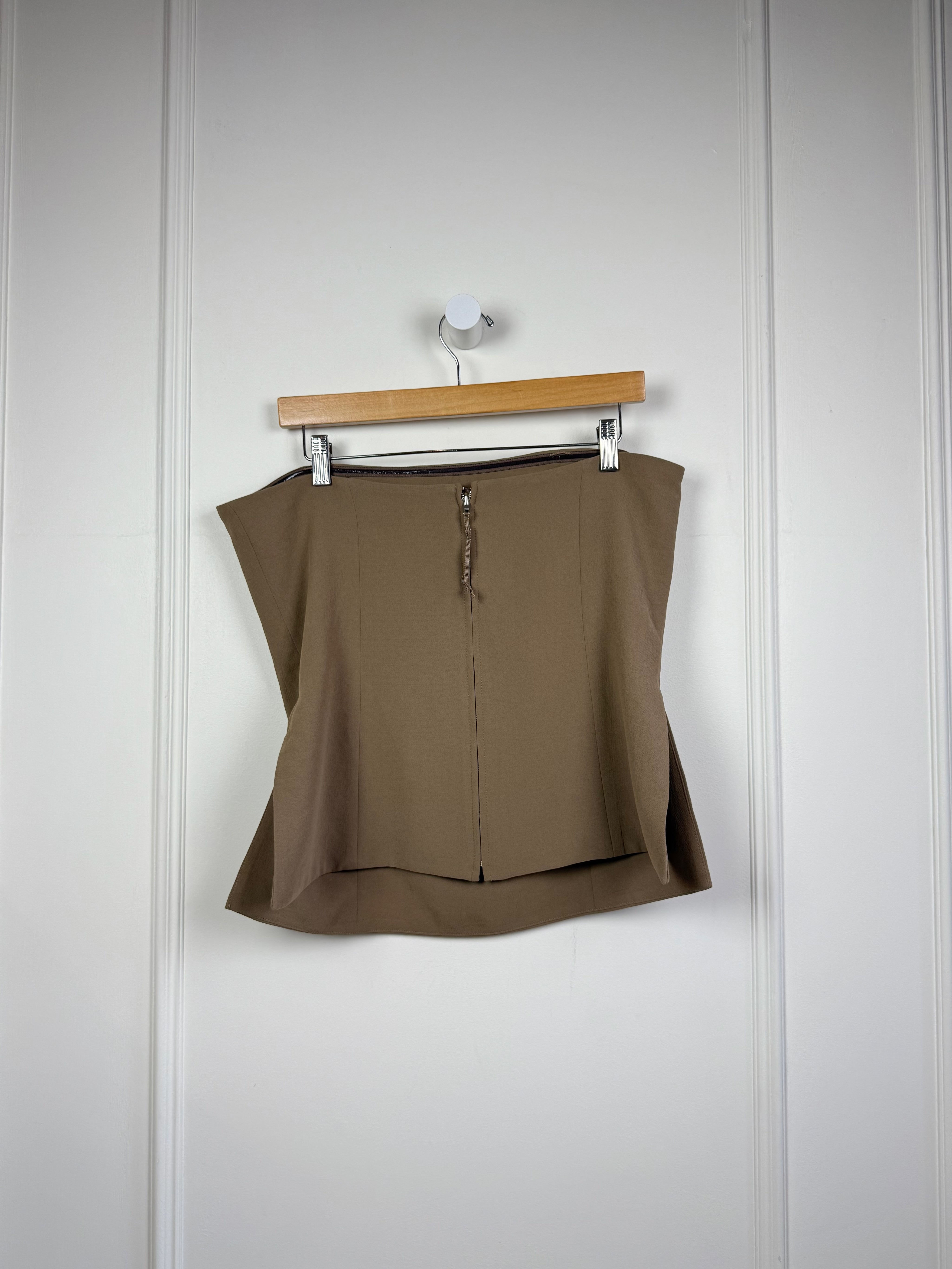 Aritzia Crepe Tan Tube Top (14/XL)
