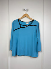 Vintage Nancy Bolen Blue Blouse (XL)
