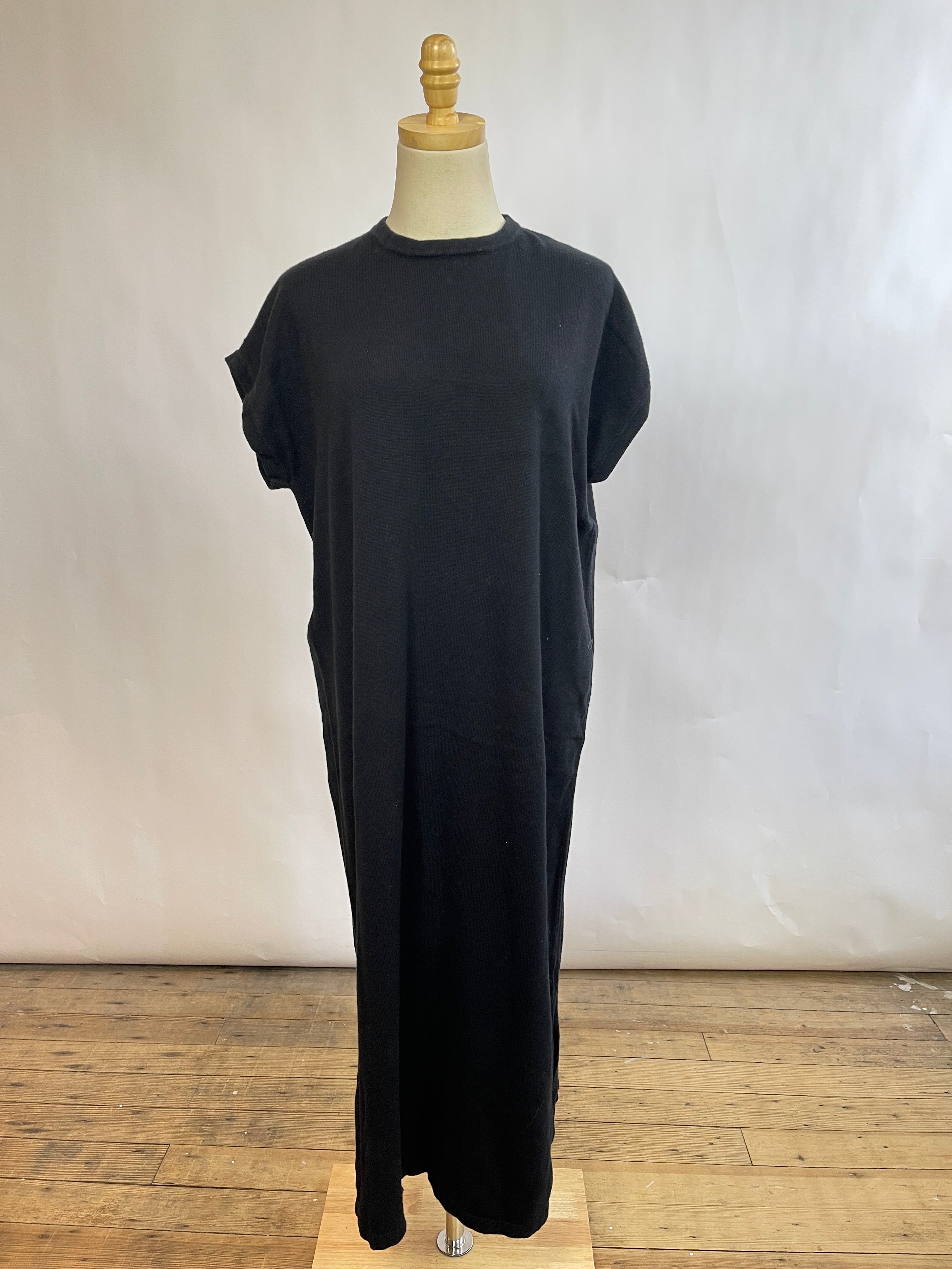 Crush Black Knit Dress (M)