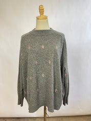 Happy Sheep Embroidered Sweater (M)