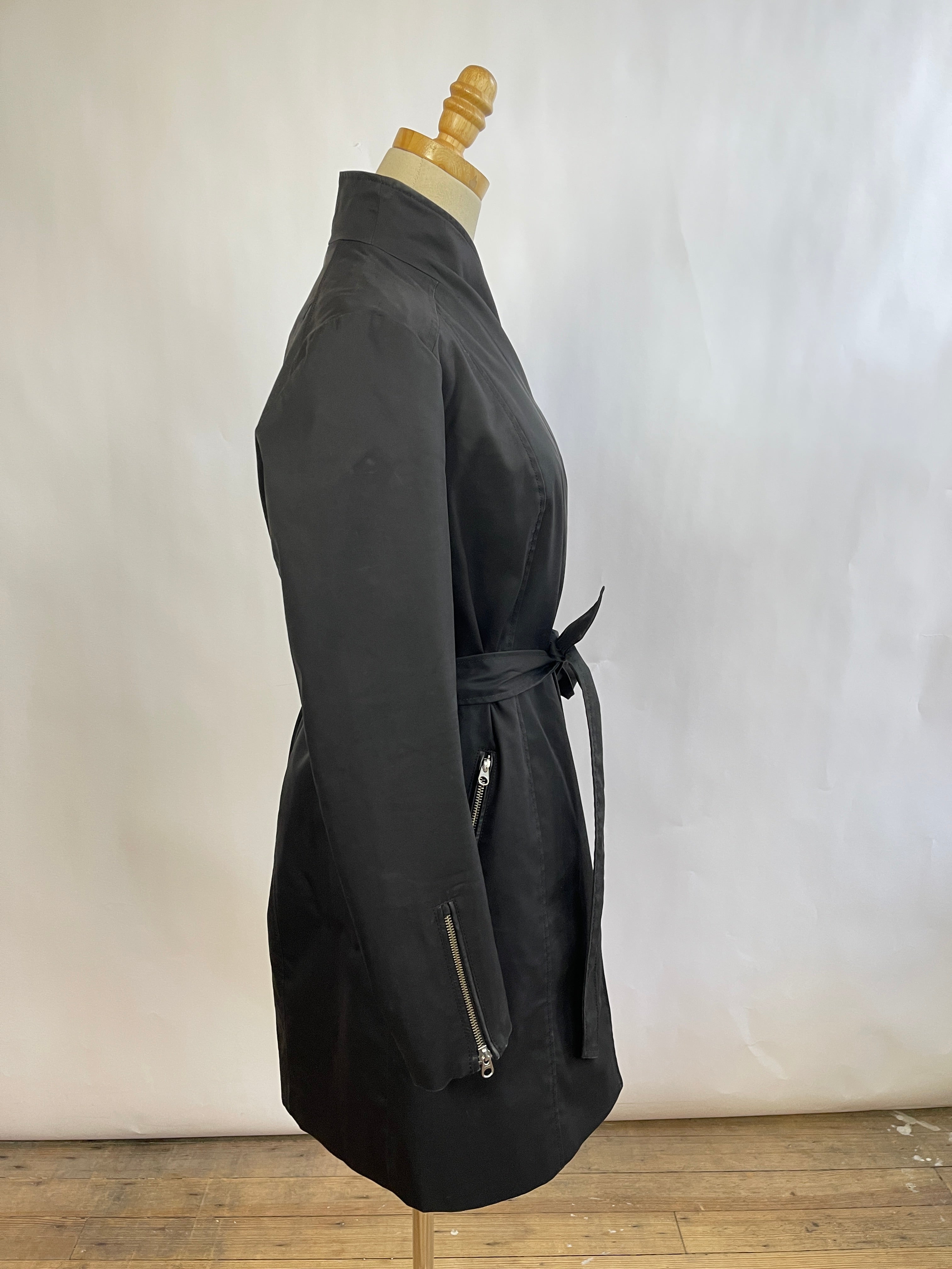 Mackage Black Trench Coat (M)