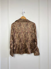 Tesori Pattern Silk Button Down (XS)