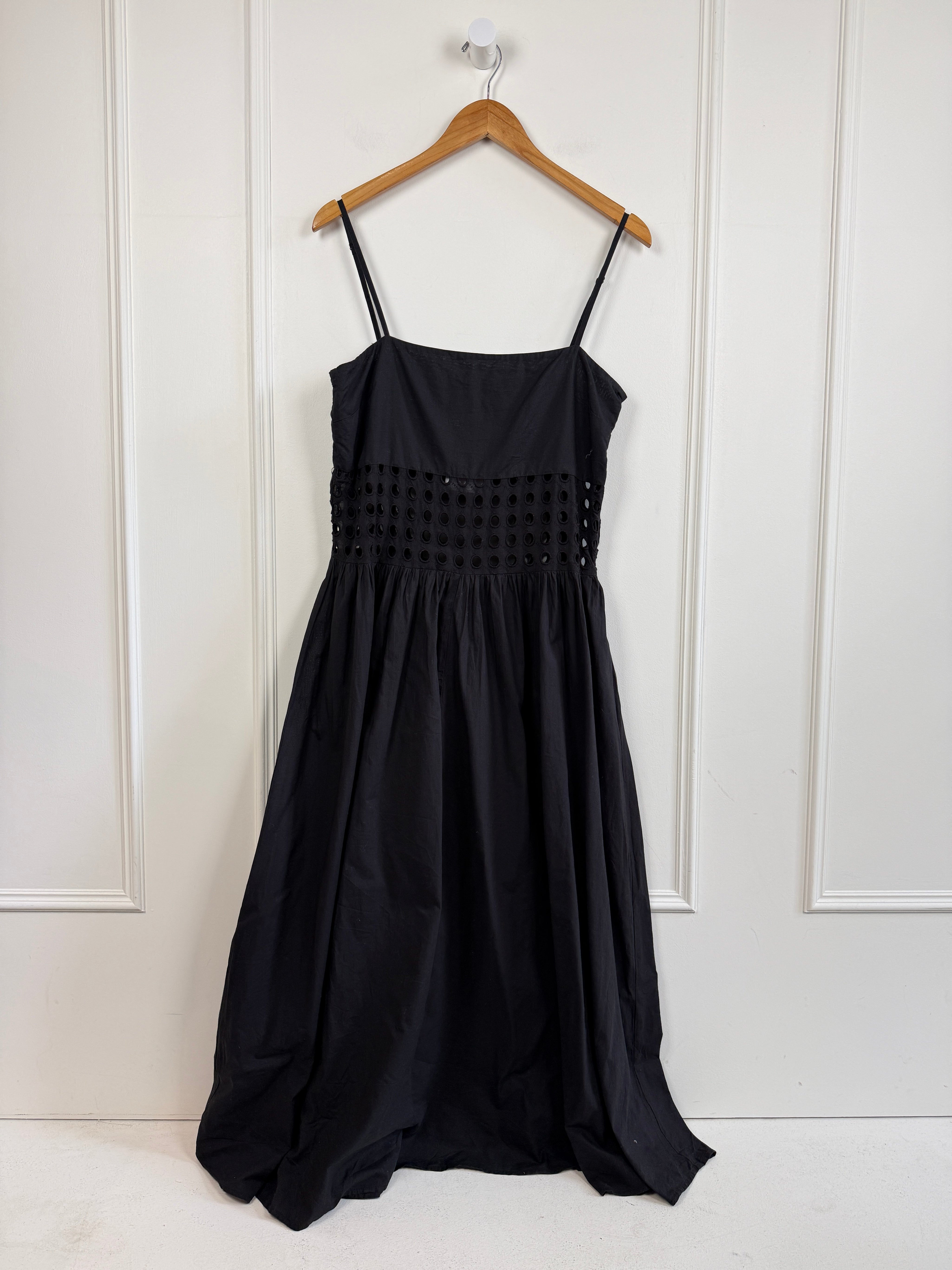 Solid & Striped Black Dress (L)