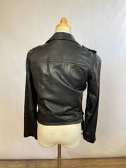 All Saints Cropped Leather Jacket (XS/0)