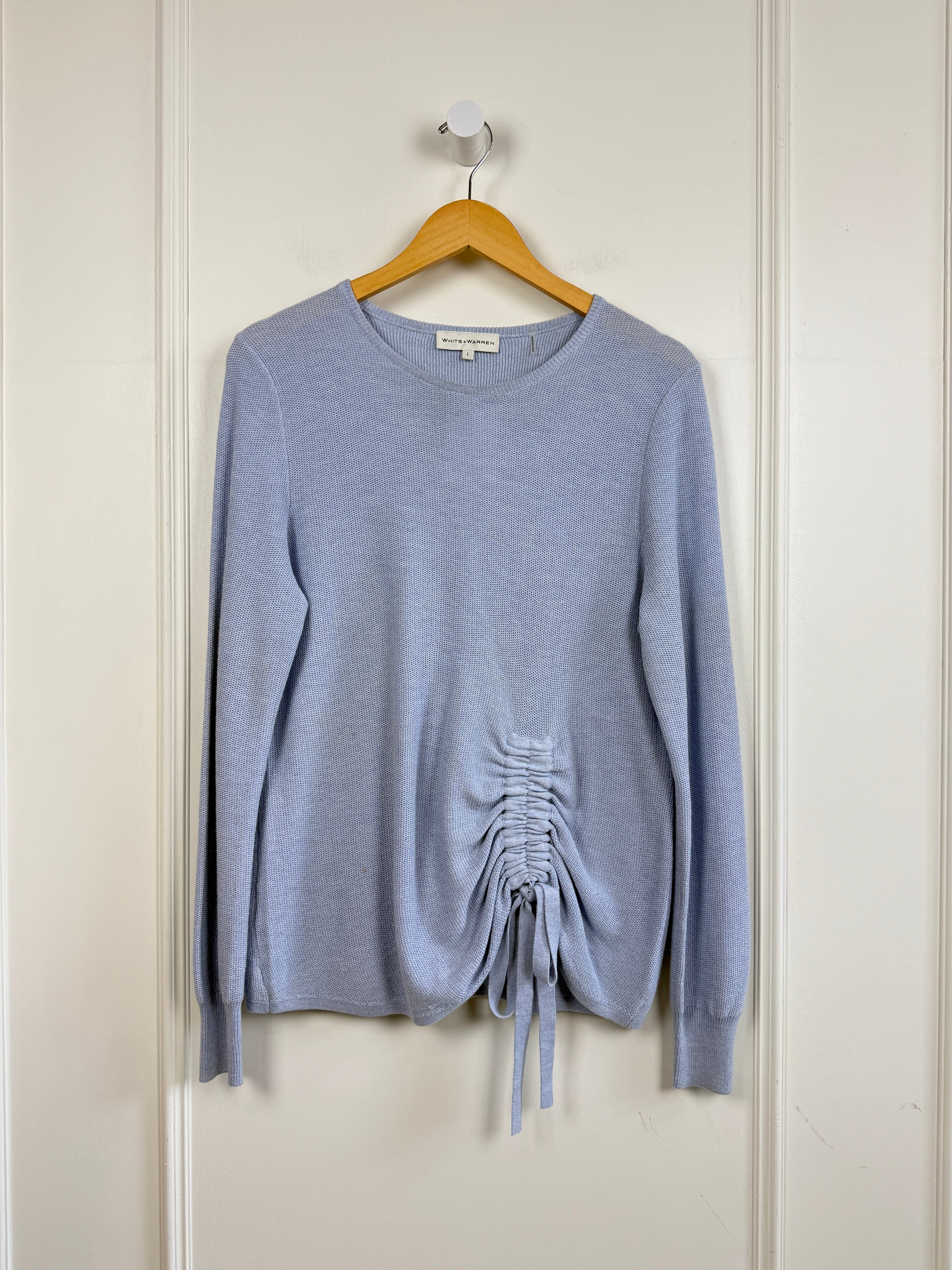 White + Warren Gathered Sweater (L)