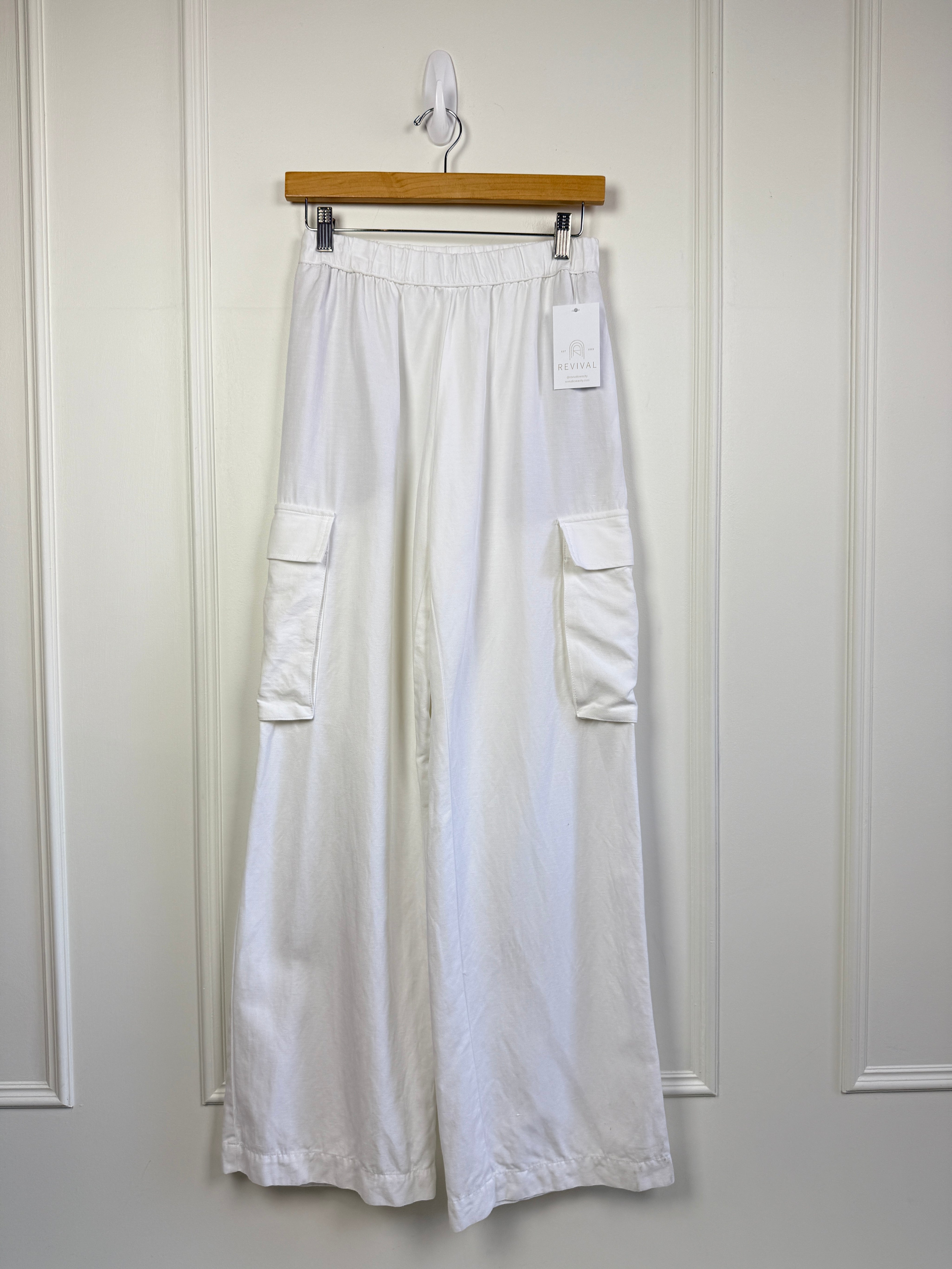 Enza Costa White Cargo Pants (S)