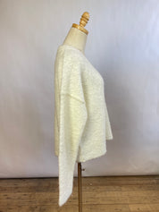 French Connection White Boucle Sweater (S)