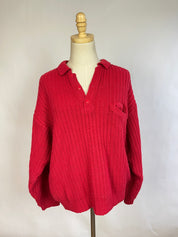 Vintage Red Sweater Polo (L)
