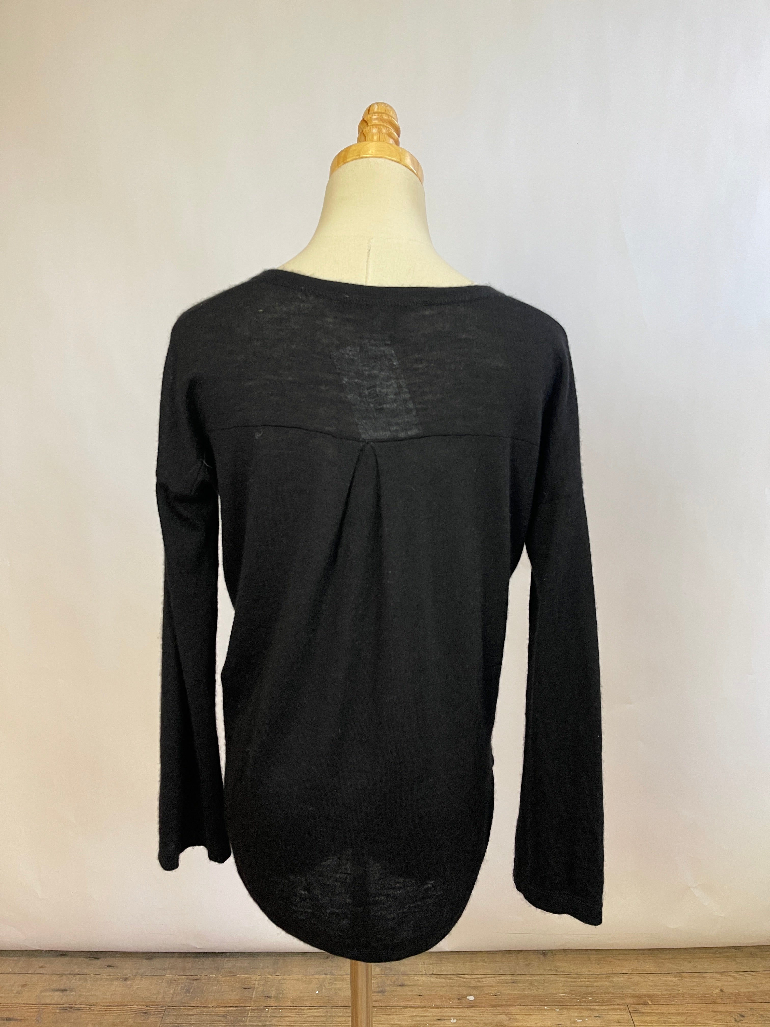 Autumn Cashmere Black Henley (XS)