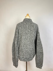 Three Dot Chunky Zip Sweater (XL)