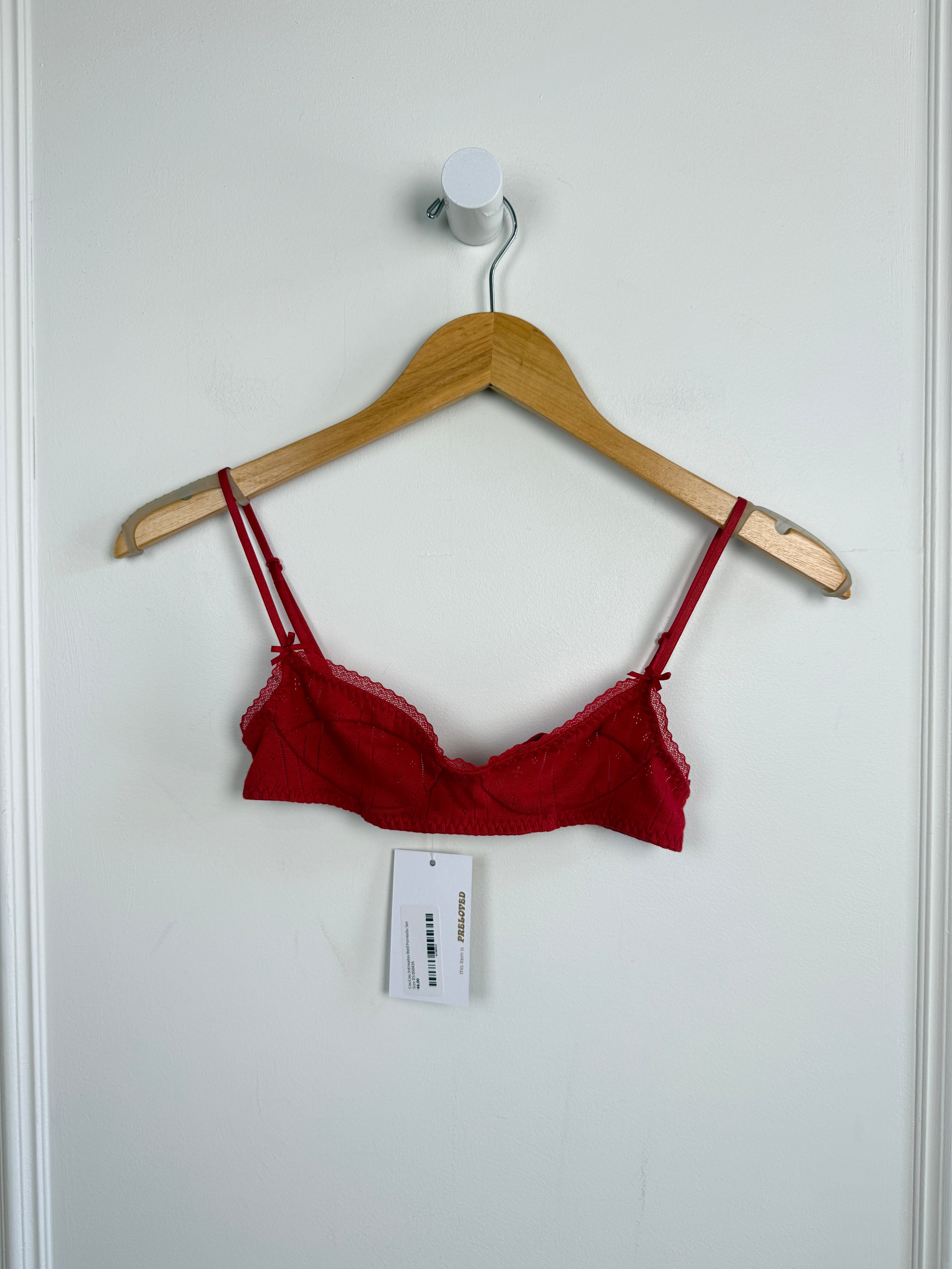 CouCou Intimates Red Pointelle Set (XXS)