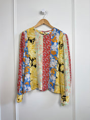 Stine Goya Spliced Silk Top (S)
