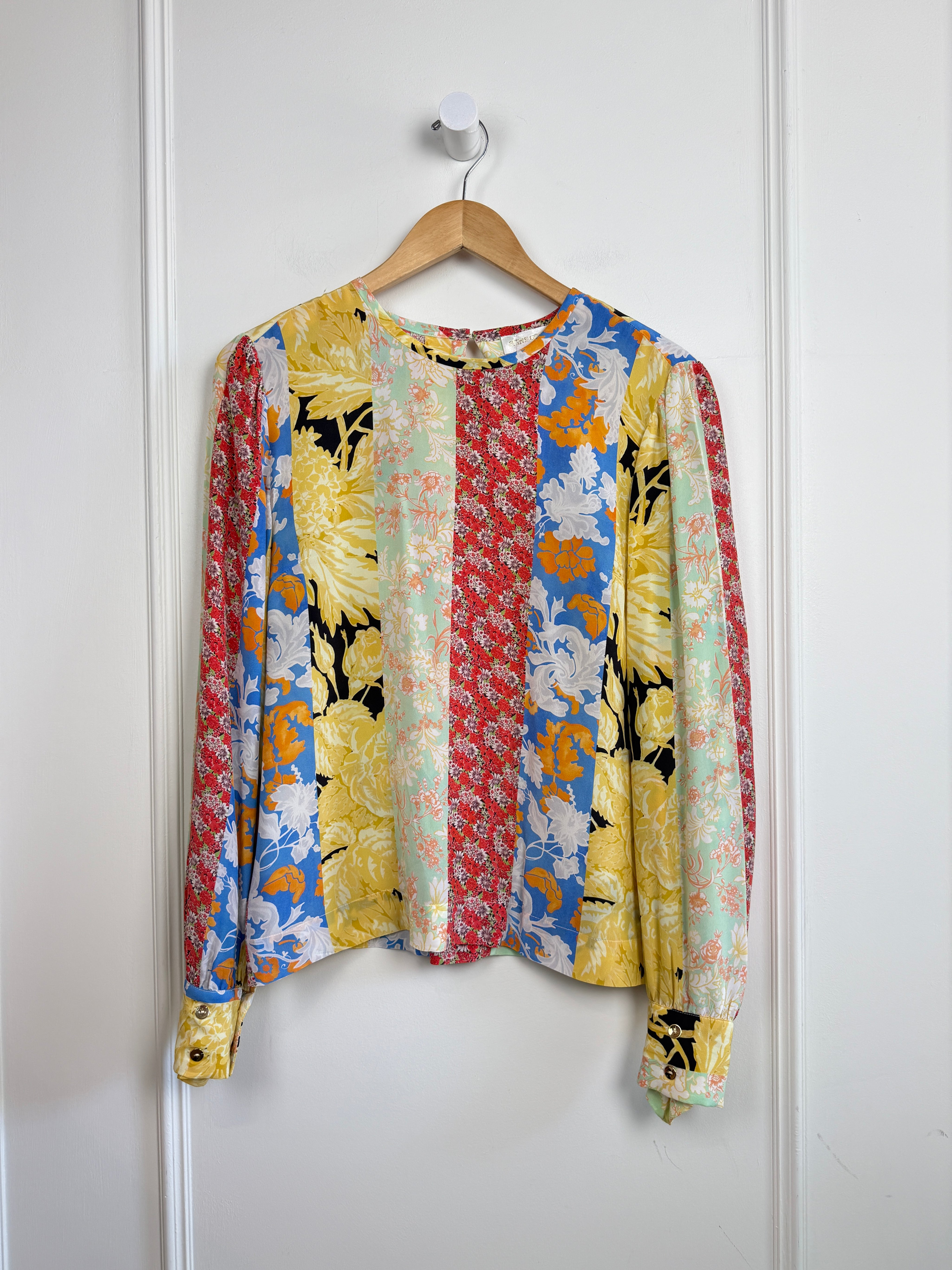 Stine Goya Spliced Silk Top (S)