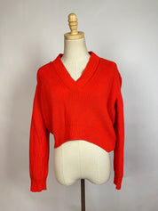 A.P.C. Cropped Orange Sweater (L)