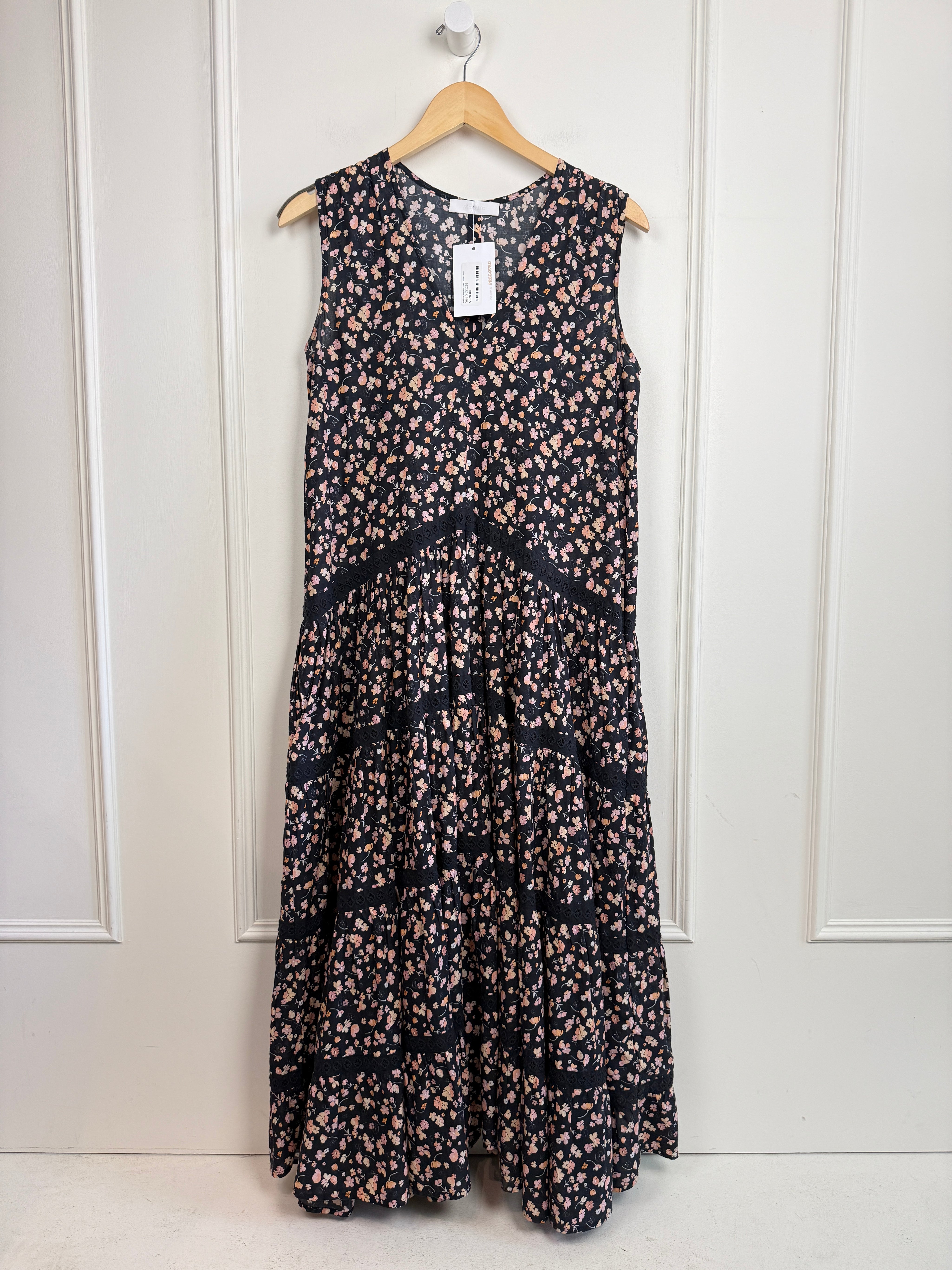 Merlette Sleeveless Floral Cotton Dress (S)